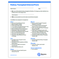 Qsource ESRD Networks Kidney Transplant Interest Form